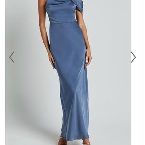 Showpoo karlen midi dress in steel blue